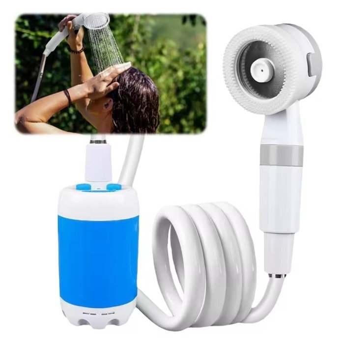 Ducha portátil en uso al aire libre